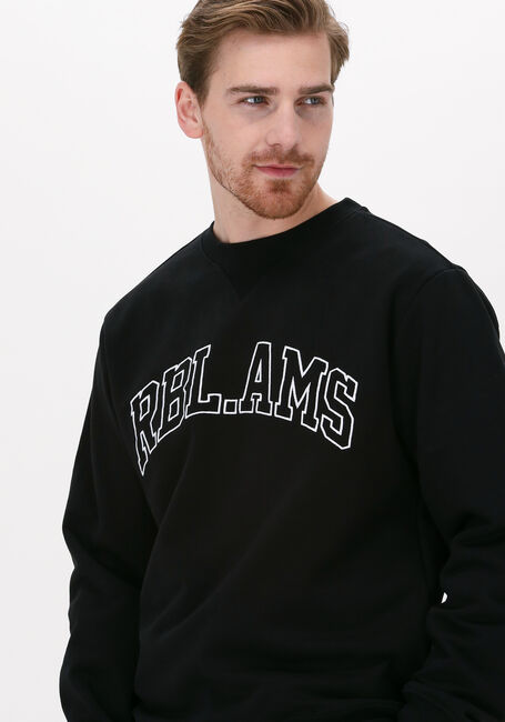 Zwarte COLOURFUL REBEL Sweater RBL AMS BIG EMBROIDERY BASIC SWEAT - large