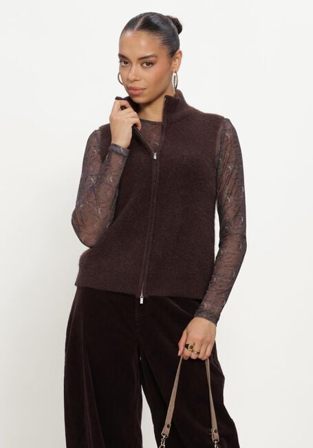 Bruine MSCH COPENHAGEN Top MSCHCILIA HOPE M ZIP VEST - large