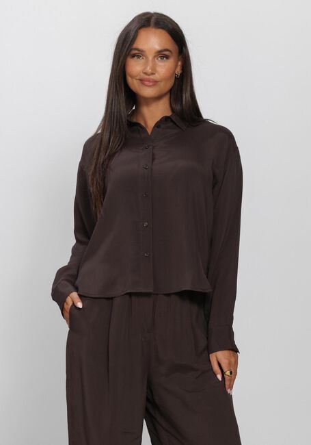 Bruine BY-BAR Blouses KRIS SATIN STRIPE BLOUSE - large