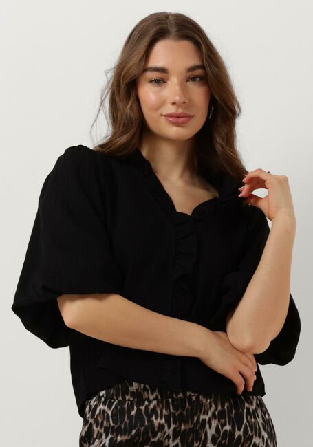 Zwarte CO'COUTURE Blouses SUADA PUFF SS BLOUSE - large