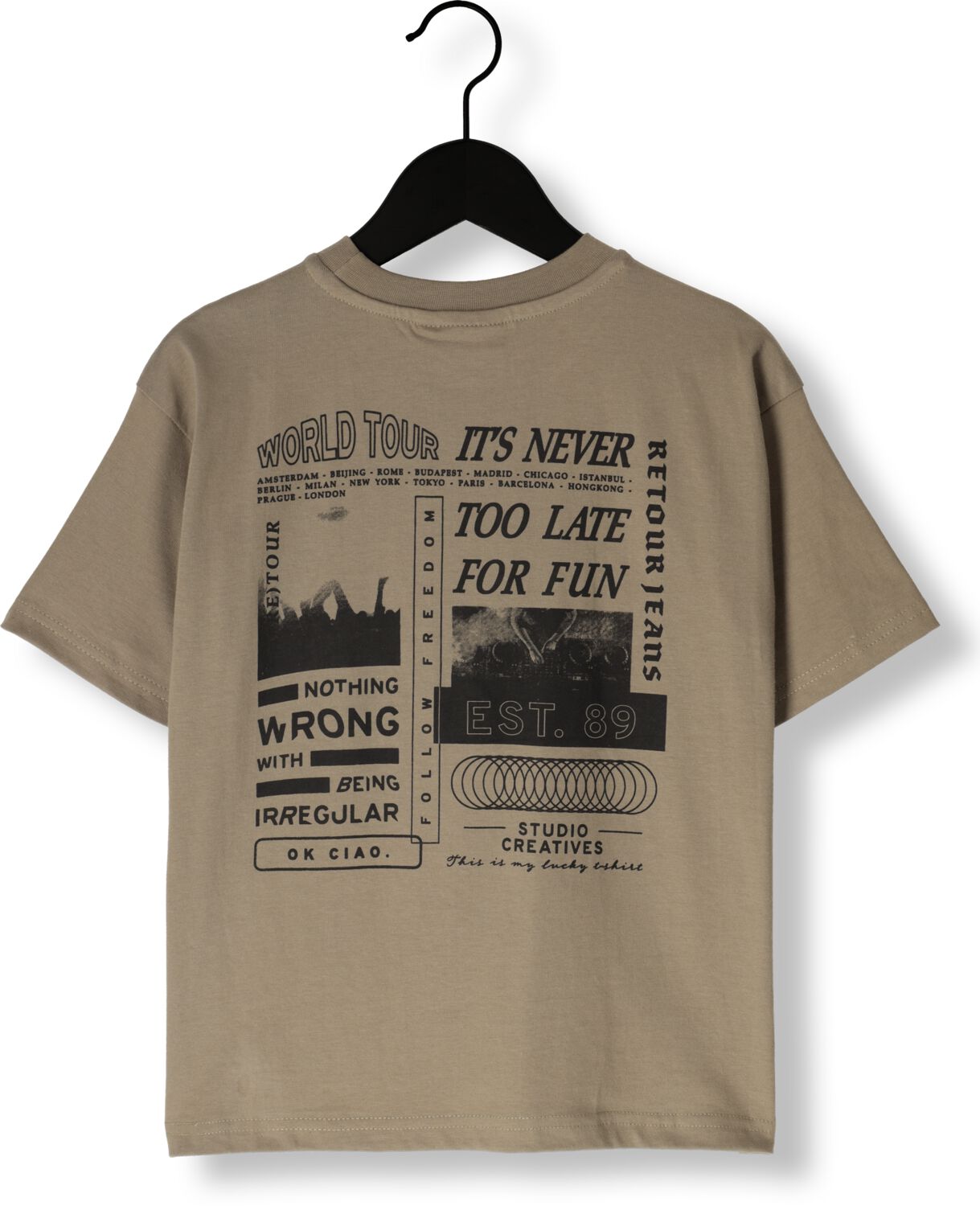RETOUR Jongens Polo's & T-shirts Davis Camel