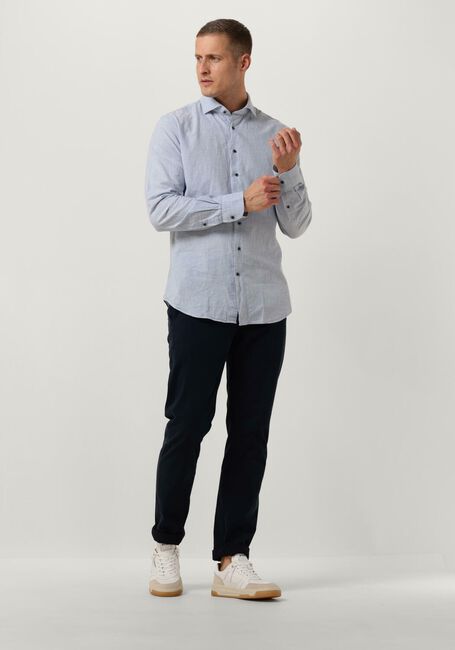 Lichtblauwe PROFUOMO Klassiek overhemd SHIRT CUTAWAY SC COTTON LINNEN - large