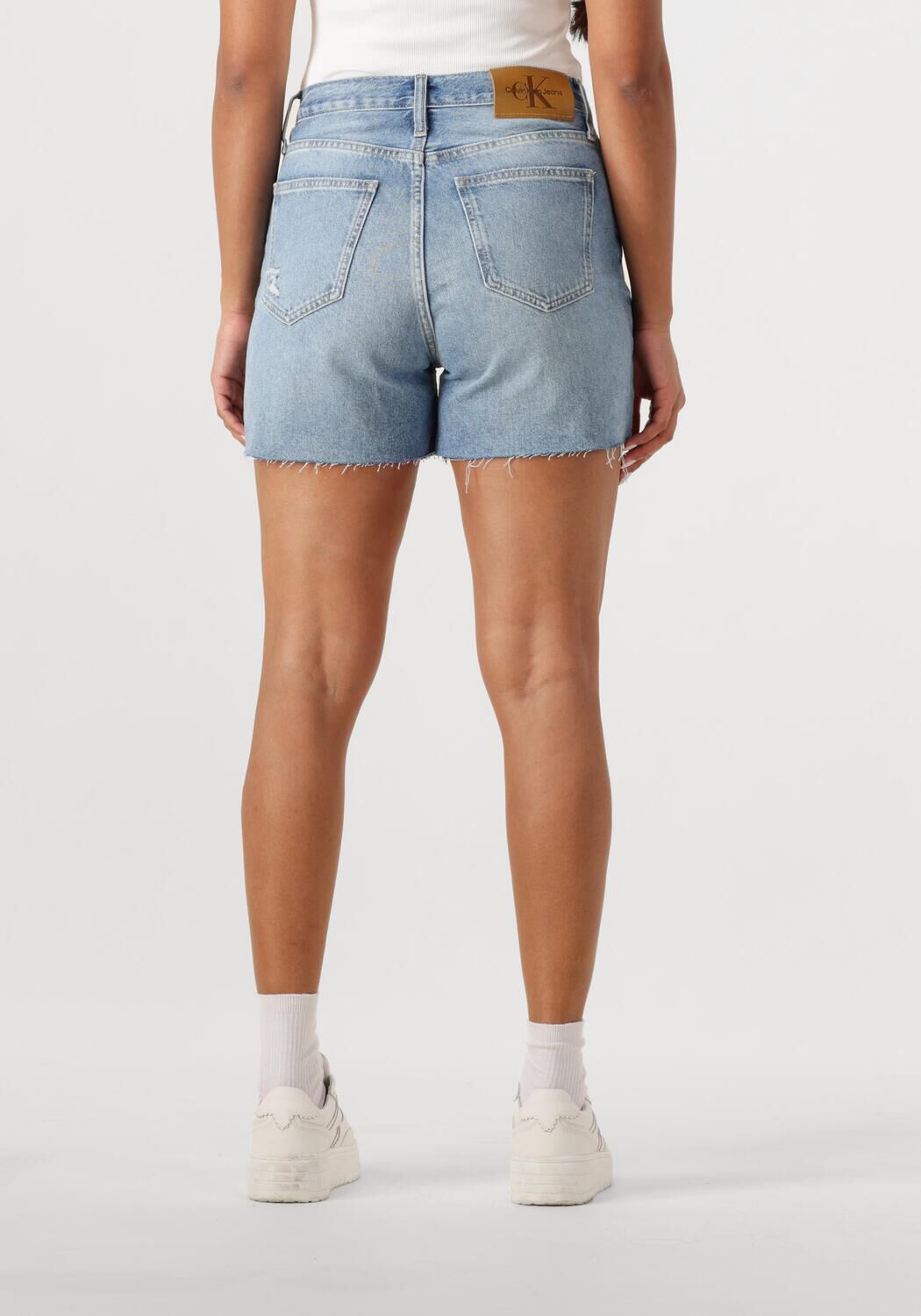 CALVIN KLEIN Dames Jeans Mom Short Blauw
