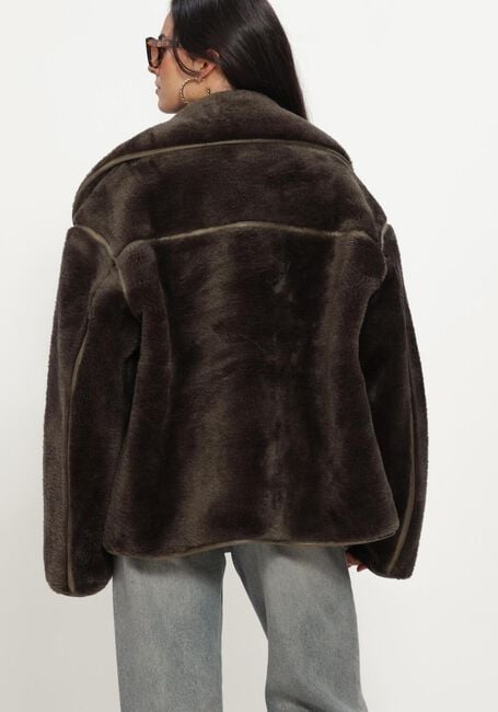 Groene GRACE & MILA Teddy jas COAT - large