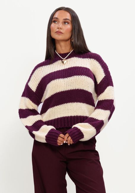 Paarse YDENCE Trui KNITTED SWEATER BRIANNA - large