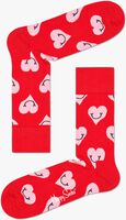 Rode HAPPY SOCKS Sokken SMILEY HEART - medium