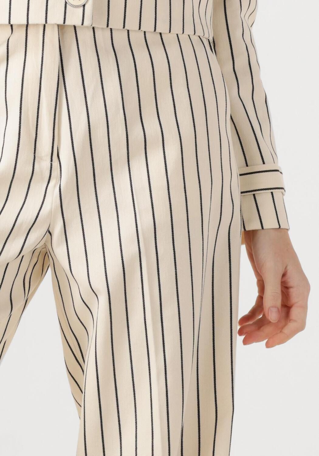 AAIKO Dames Broeken Sonja Stripe Co 570 Gebroken Wit