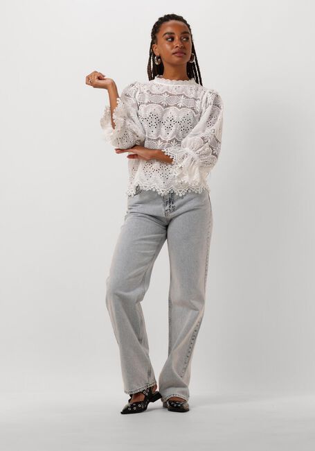 Witte NEO NOIR Blouses ADELA BIG EMBROIDERY BLOUSE - large