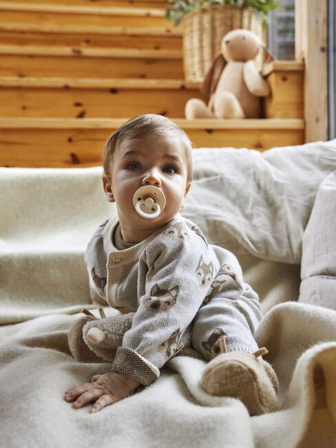 Beige LIL' ATELIER Lange broeken NBMLAMOE KNIT PANT LIL - large