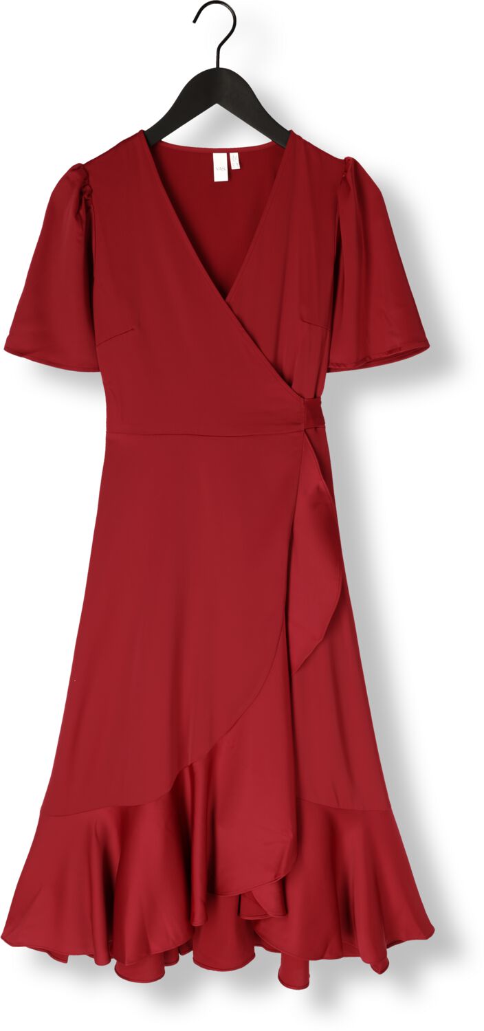 Y.A.S. Dames Jurken Yasthea 2 4 Midi Wrap Dress S. Rood