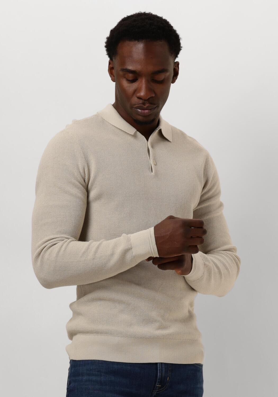 Saint Steve Beige Trui Sander voor Moderne Mannen Beige Heren