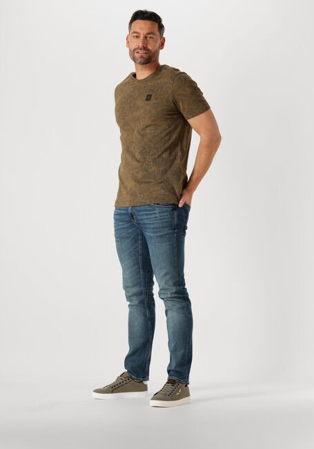 Groene PME LEGEND T-shirt SHORT SLEEVE R-NECK SLUB JERSEY AOP - large