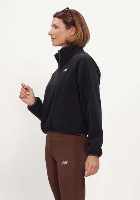 Zwarte NEW BALANCE Sporttruien SPORT POLAR FLEECE HALF ZIP - large