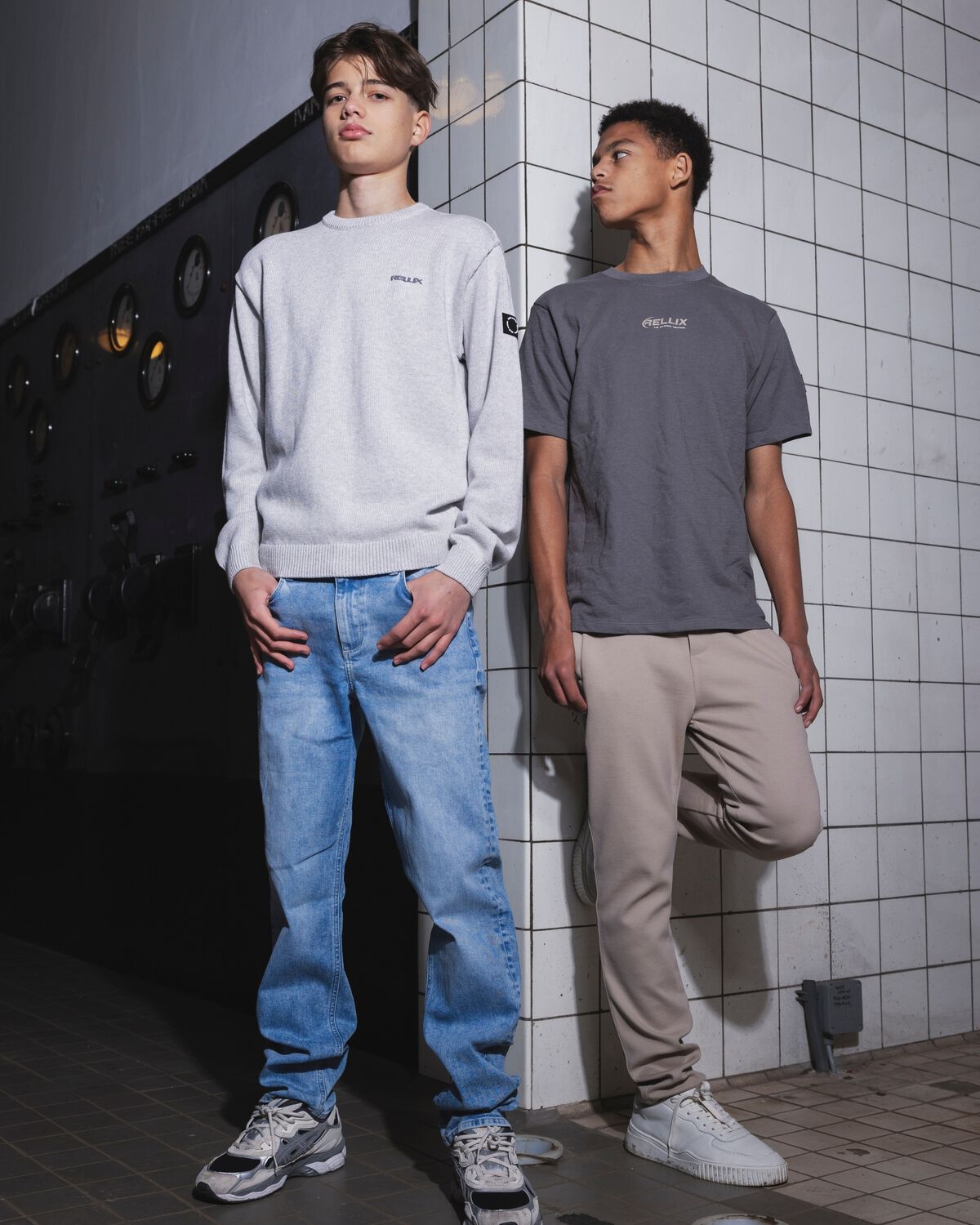 Lichtblauwe RELLIX Straight leg jeans 2616 STRAIGHT WIDE FIT JEANS - large