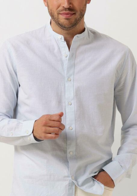 Blauwe SELECTED HOMME Casual overhemd SLHREGNEW-LINEN SHIRT LS BAND - large