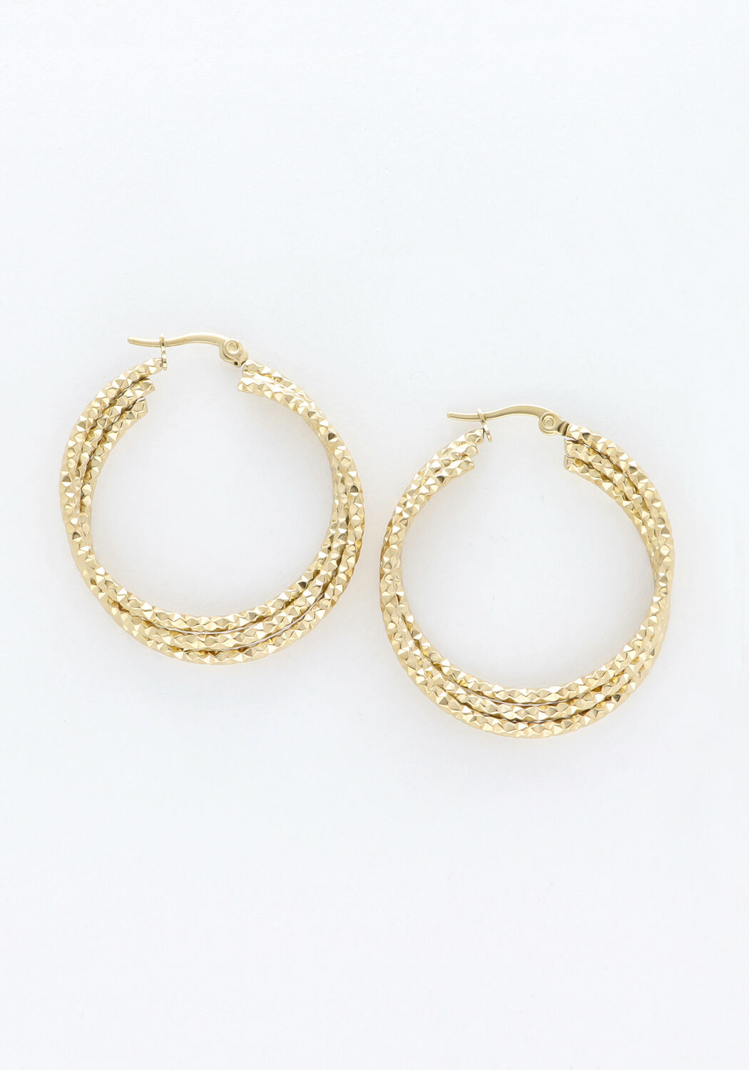 Goudkleurig NOTRE-V Oorbellen EARRING DOUBLE RING