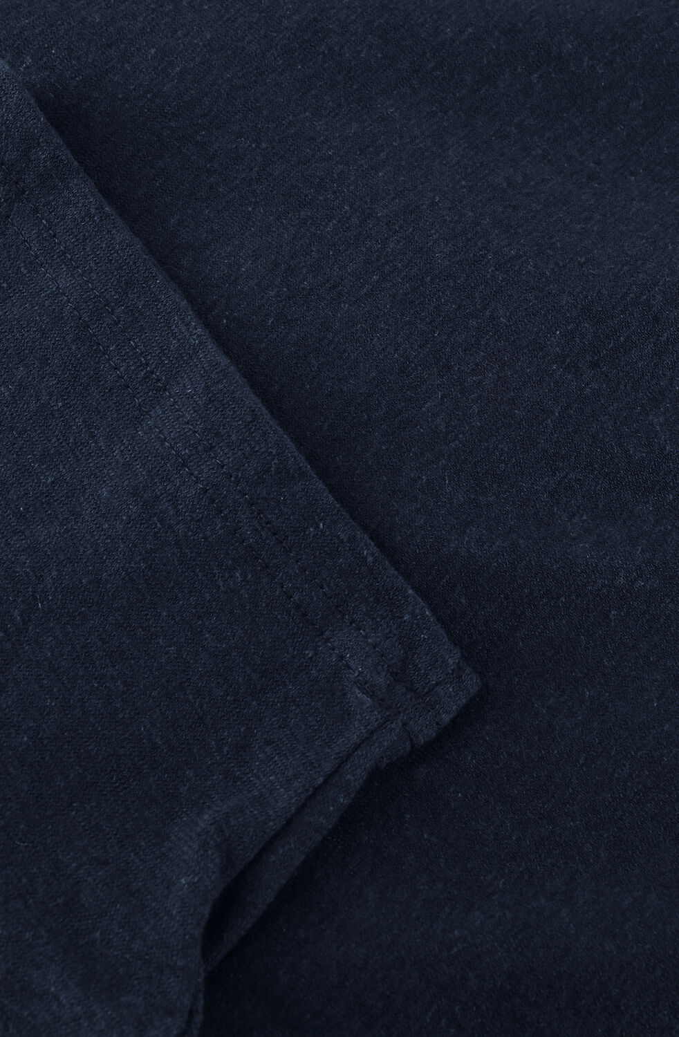 Donkerblauwe SELECTED MEN T-shirt SLHADAM LINEN BLEND SS TEE NOOS - large