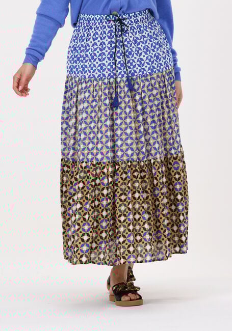 Blauwe LEON & HARPER Maxirok JUICY TC160 TILE - large