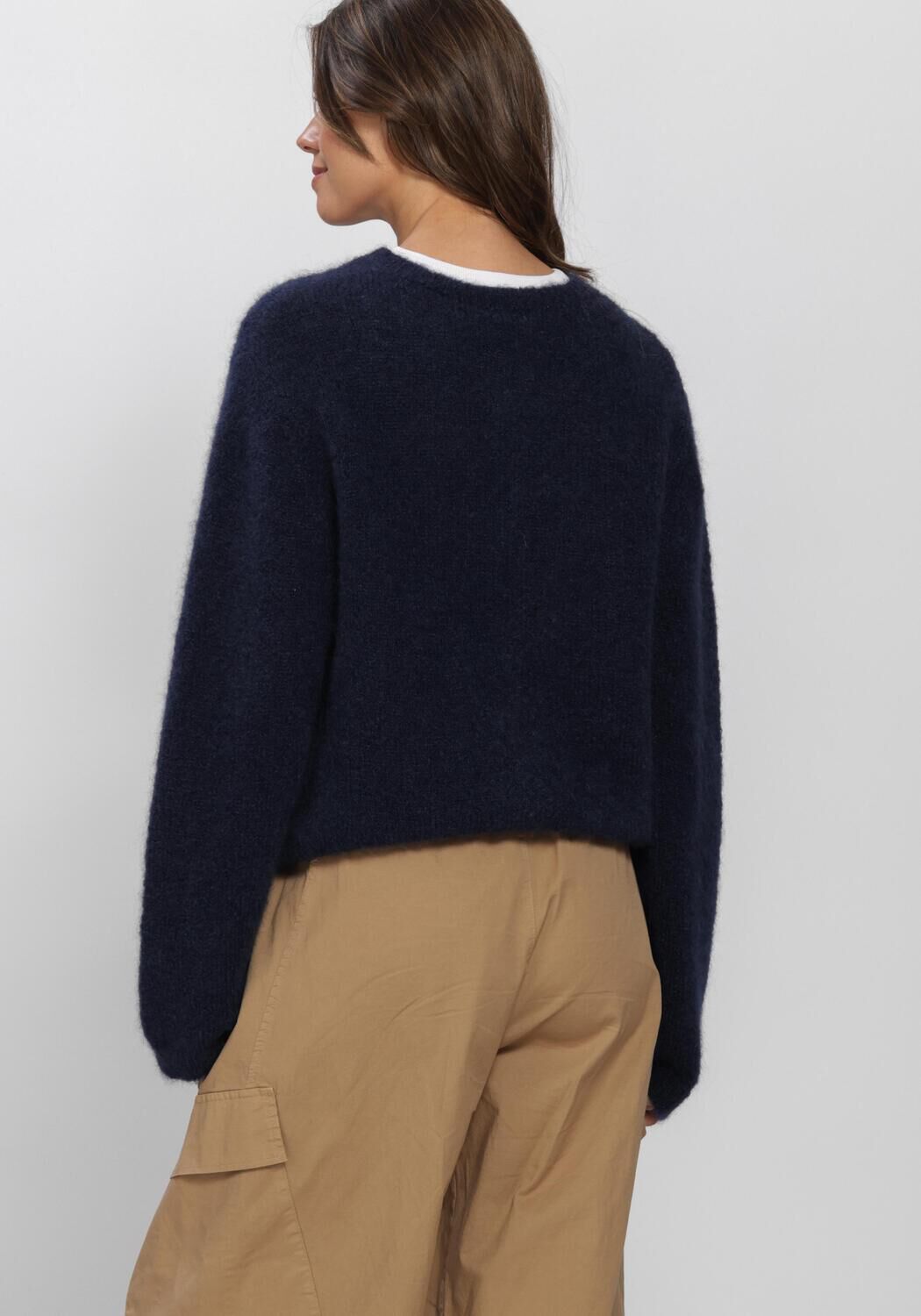 Donkerblauwe BY-BAR Vest CLEO CARDIGAN - large