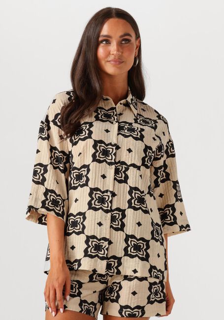 Beige OBJECT Blouses OBJELLA 3/4 SHIRT 138 - large