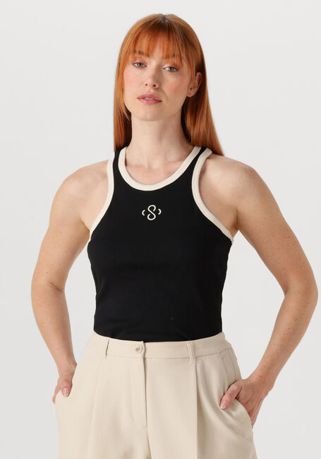 Zwarte SUMMUM Top SINGLET RIB JERSEY - large