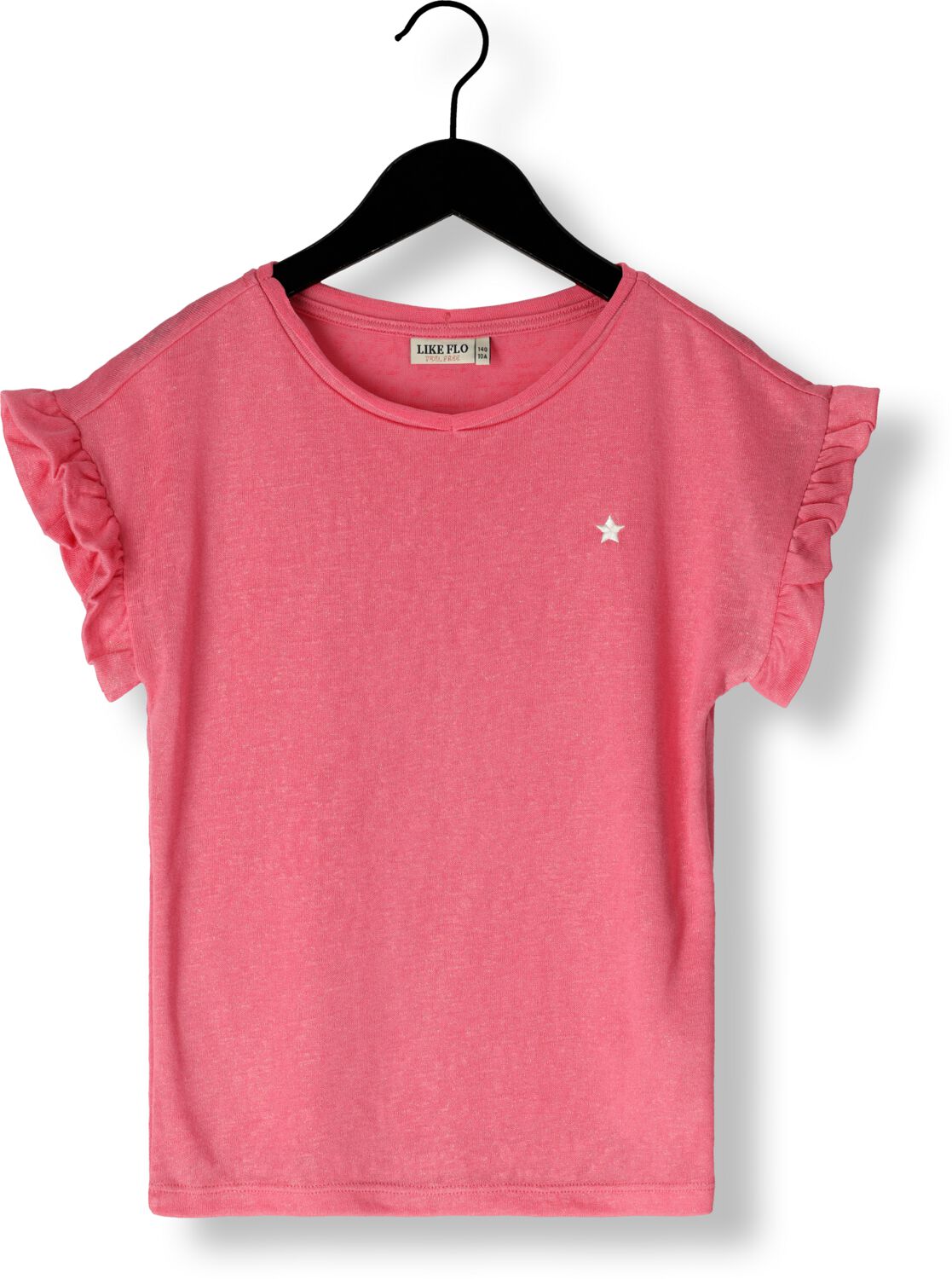 LIKE FLO Meisjes Tops & T-shirts Metallic Slub Jersey Tee Roze