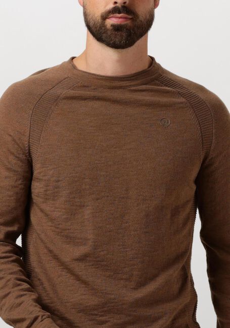 Bruine CAST IRON Trui CREWNECK COTTON HEATHER - large
