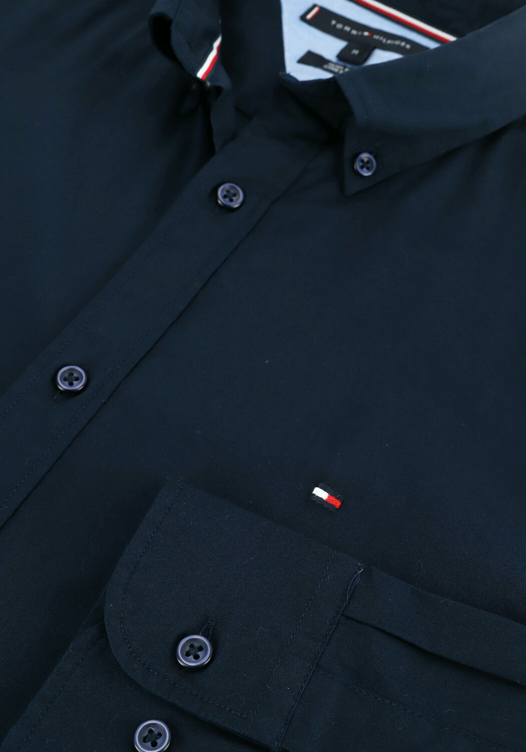 Blauwe TOMMY HILFIGER Casual overhemd CORE STRETCH SLIM POPLIN SHIRT - large