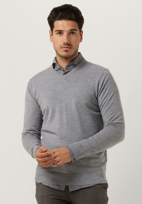 Lichtgrijze PROFUOMO Trui PULLOVER V-NECK - large