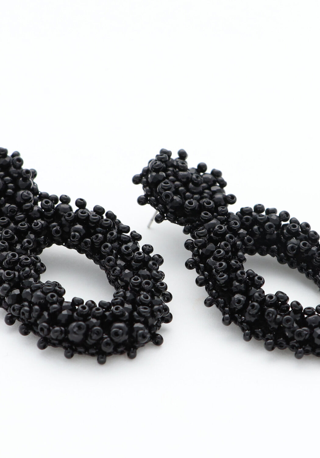 Zwarte PAULIE POCKET Oorbellen STONE OVAL LIZZY EARRINGS - large