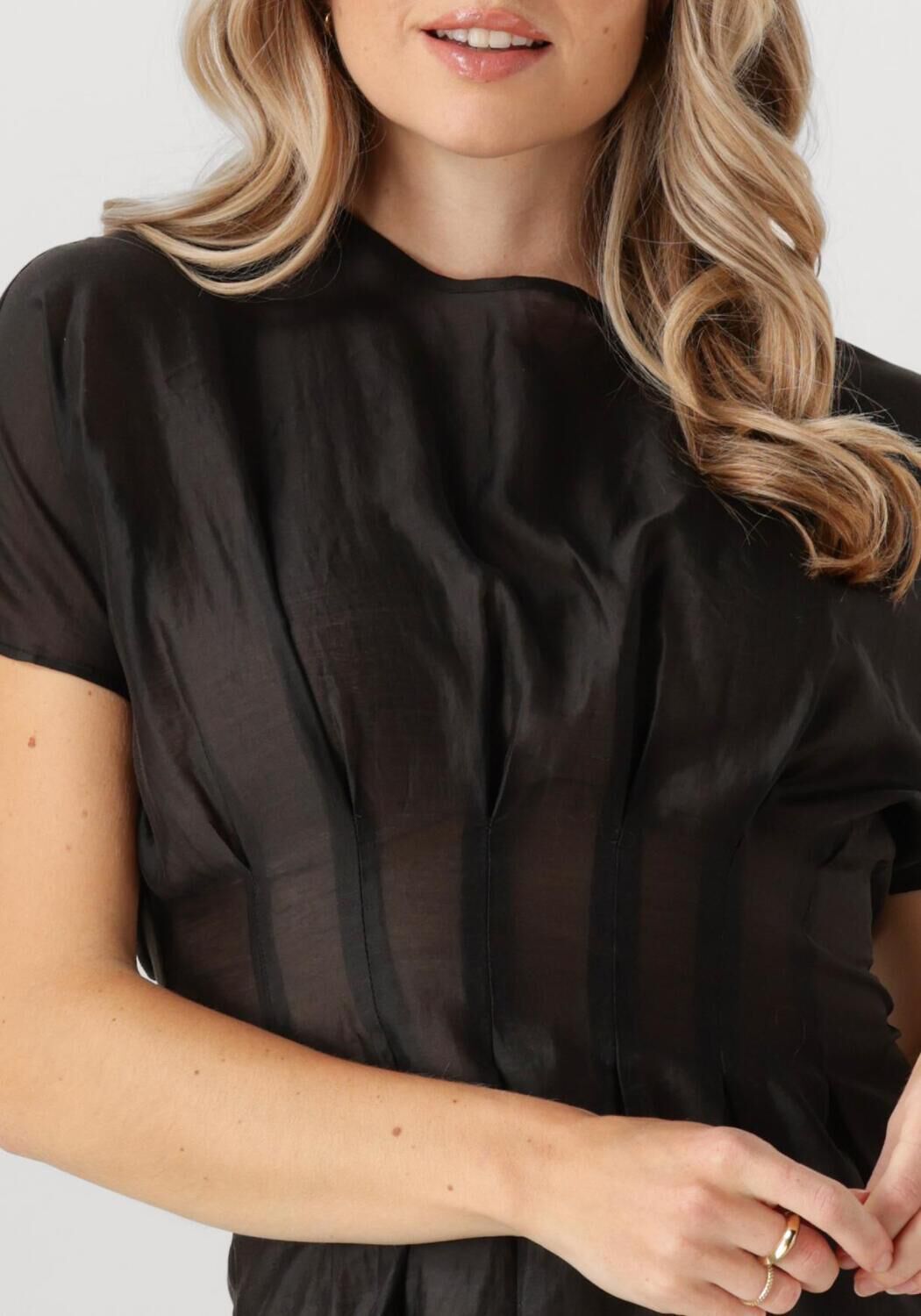 SELECTED FEMME Dames Tops & T-shirts Slfiris Ss O-neck Top Zwart