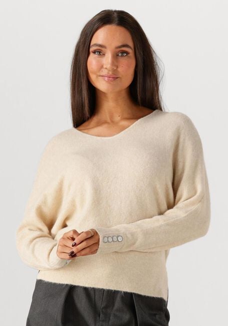 Creme SUMMUM Trui OVERSIZED SWEATER WOOL ELASTANE BLEND KNIT - large