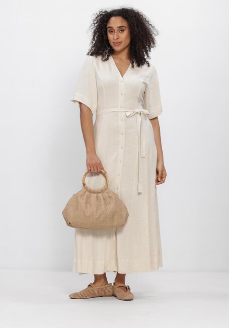 Beige SELECTED WOMEN Maxi jurk SLFVIVA REGULAR LINEN BLEND DRESS - large