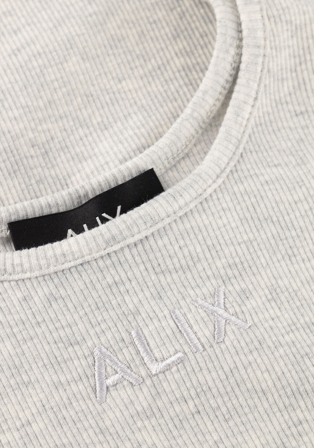 Lichtgrijze ALIX THE LABEL Top LADIES KNITTED RIB TANKTOP - large