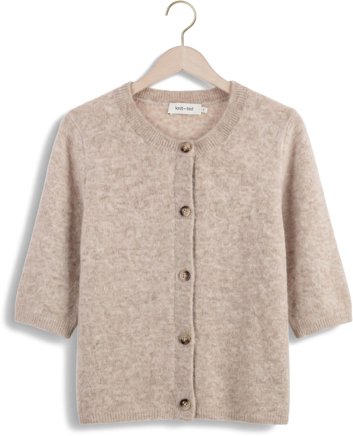 KNIT-TED Dames Truien & Vesten Meg Cardigan Beige