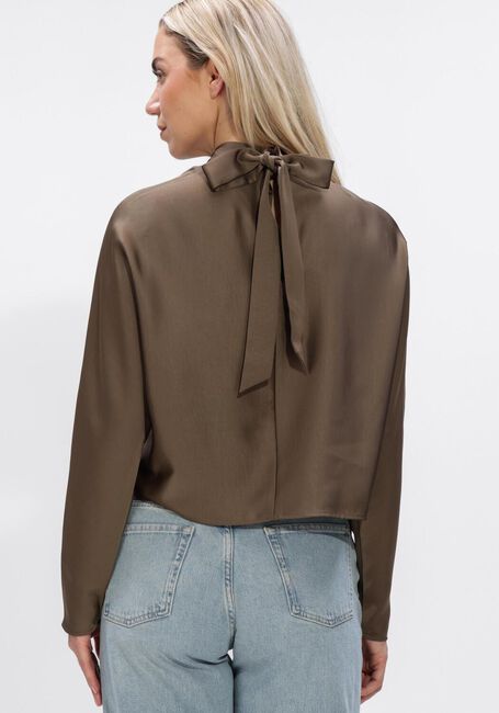 Grijze DANTE6 Blouses LORELLE SATIN BOW TOP - large