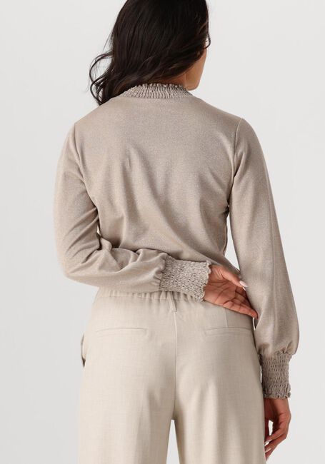 Beige SUMMUM Trui SMOCKED TOP FINE LUREX JERSEY - large