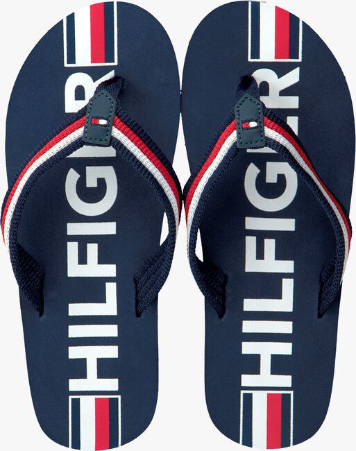 Blauwe TOMMY HILFIGER Teenslippers MAXI LETTERING PRINT - large