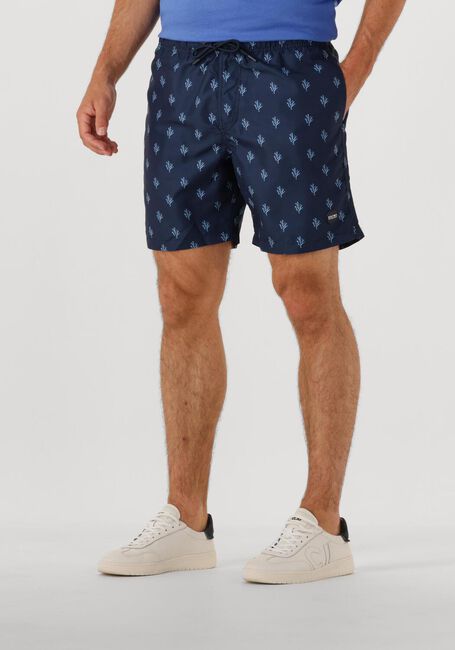Donkerblauwe SHIWI Zwembroeken MEN MIKE SWIM SHORTS 7 INCH SKETCHED CORAL - large