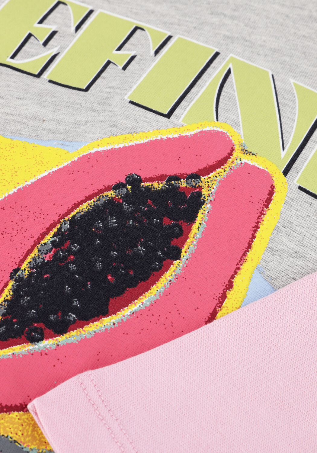 Grijze REFINED DEPARTMENT T-shirt LOUI 9986 - large