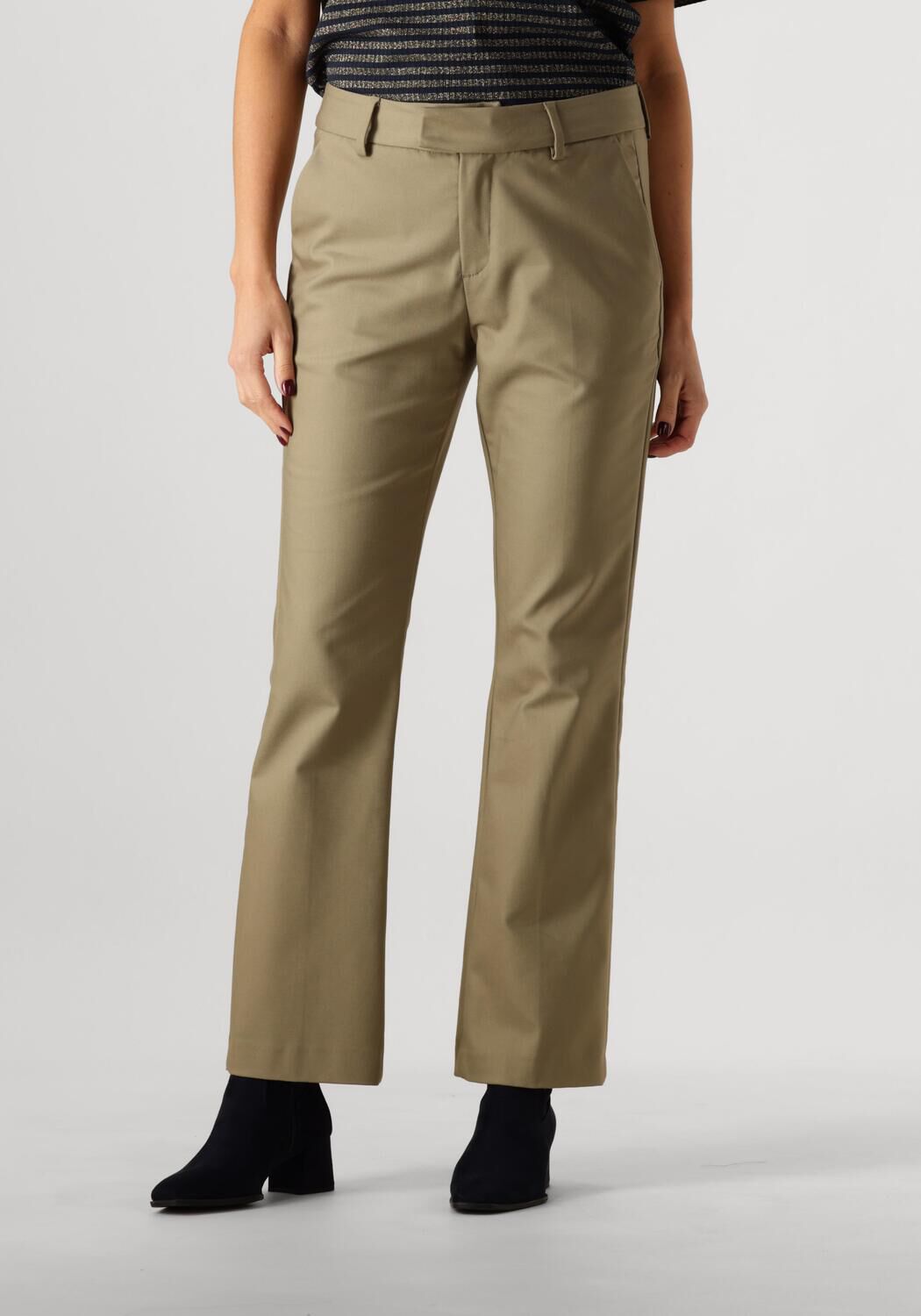MOS MOSH Regular fit stoffen broek met ceintuurlussen model 'ELLEN'