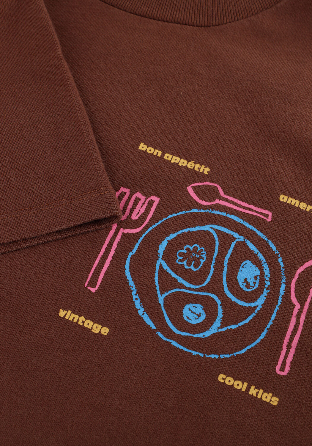 Bruine AMERICAN VINTAGE T-shirt FIZVALLEY - large