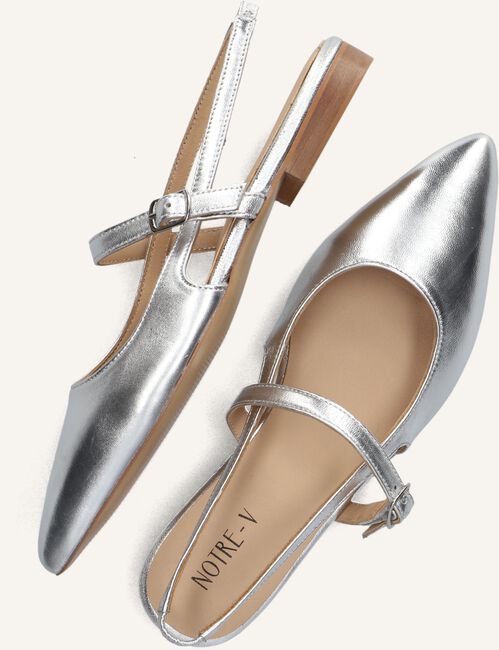 Zilveren NOTRE-V Slingbacks VK1047 Zilveren NOTRE-V Slingbacks VK1047 - large