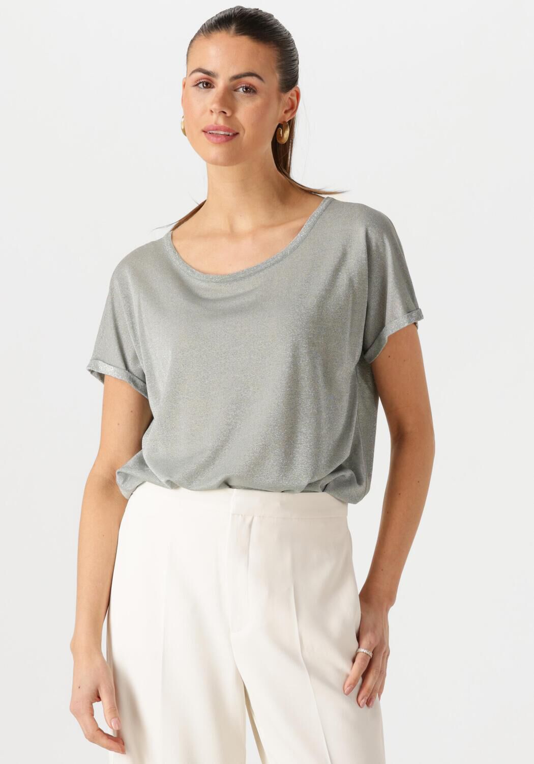 MOS MOSH Dames Tops & T-shirts Mmkay Tee Grijs