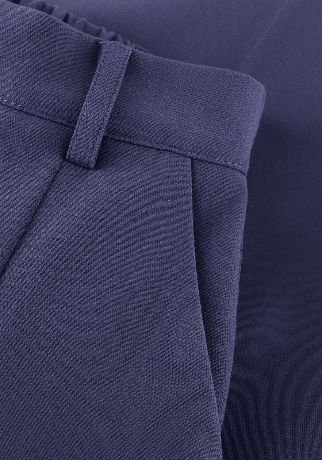 Blauwe ANOTHER LABEL Wijde broek ALMOORE PLEATED PANTS - large