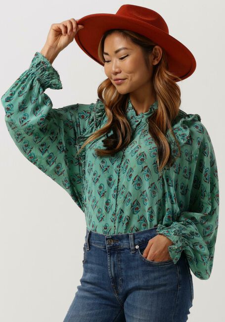 Blauwe SISSEL EDELBO Blouses JUANA SILK SHIRT - large