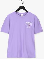 Paarse TOMMY JEANS T-shirt TJM HOMESPUN COLLEGE TEE