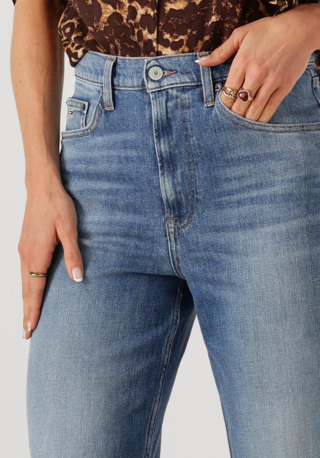 TOMMY JEANS Dames Jeans Layla Hr Slim Str Bi0134 Blauw