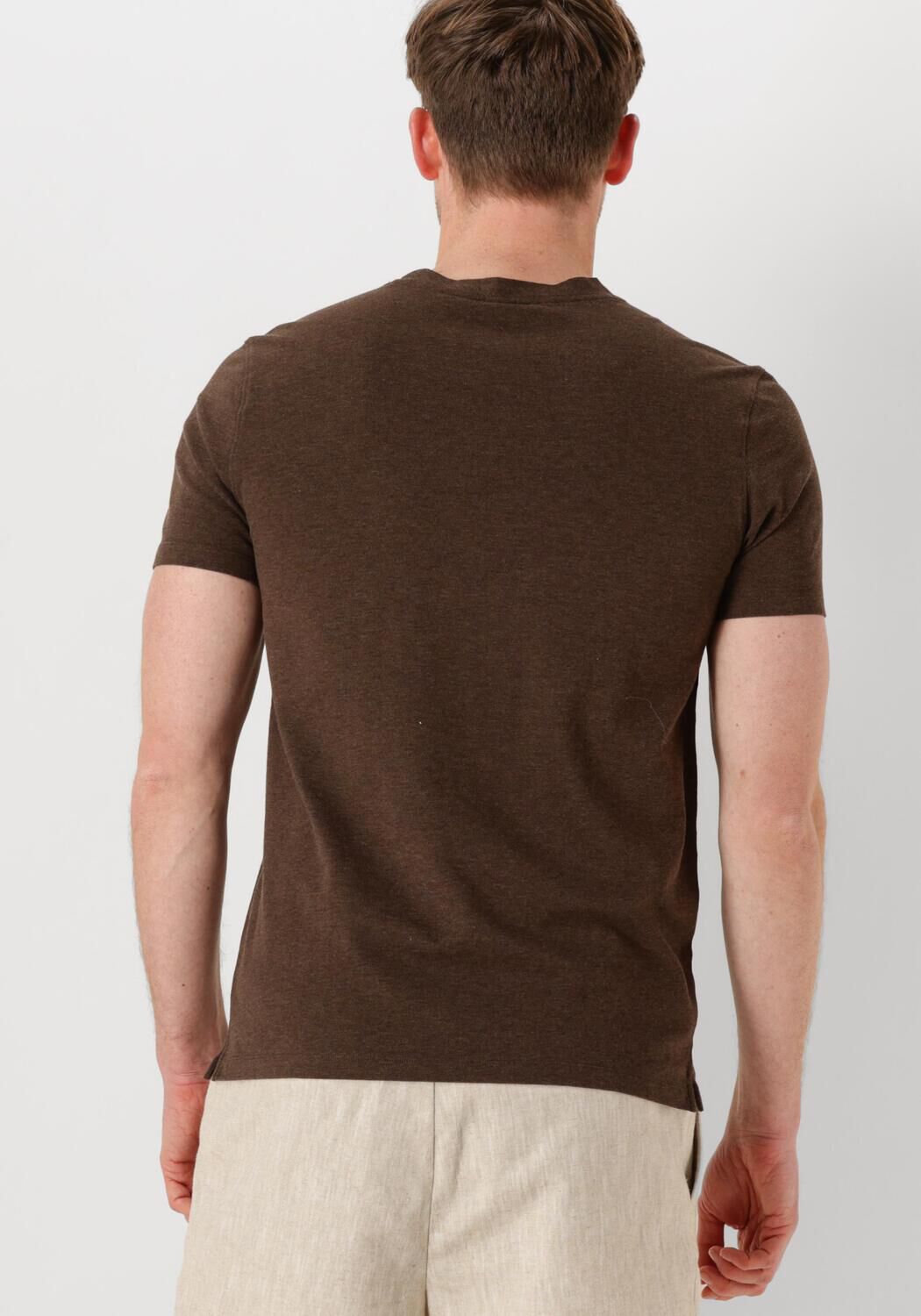 PROFUOMO Heren Polo's & T-shirts T-shirt Crew Neck Ss Bruin