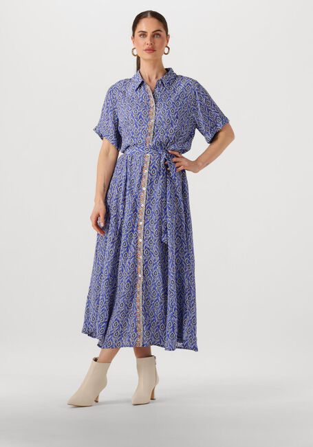 Blauwe LOLLYS LAUNDRY Maxi jurk BLAKELL MAXI DRESS SS - large